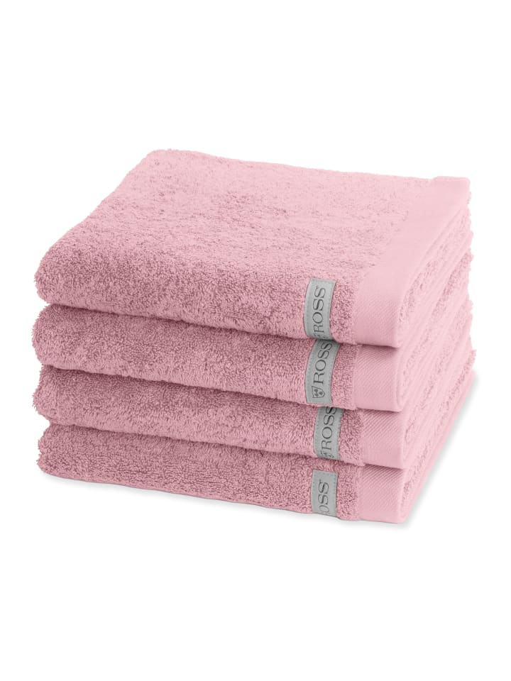 4 X Handtuch im Set Sinfonie in Altrosa