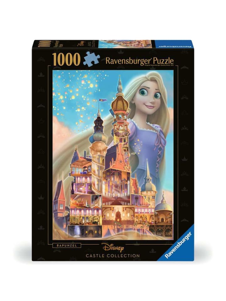 Ravensburger Puzzle 1.000 Teile Disney Castles: Rapunzel in bunt