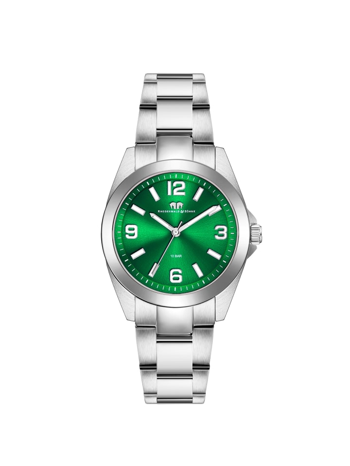 Rhodenwald Söhne Quarzuhr Majestia Edelstahl in silber günstig