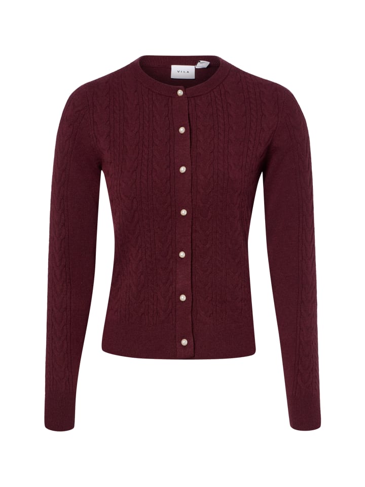 Strickjacke VIKerry in bordeaux - 0001