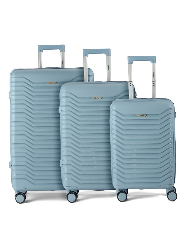 5820 4 Rollen Kofferset 3-teilig hellblau