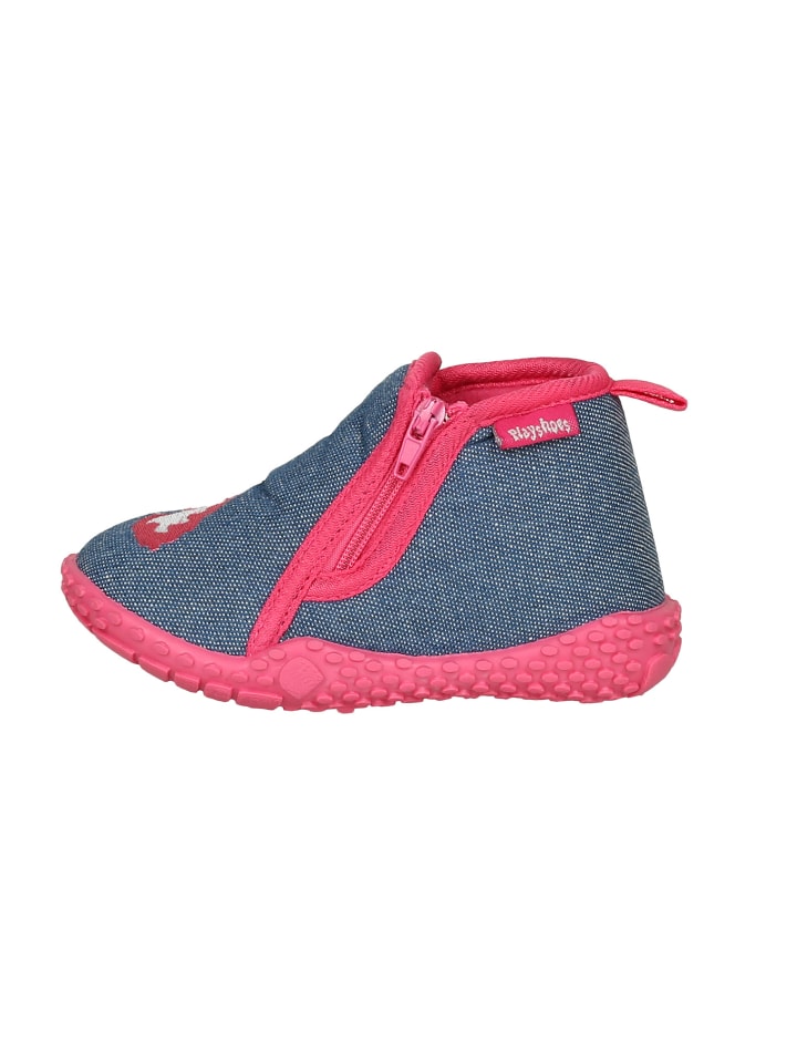 Hausschuh Einhorn in Jeansblau