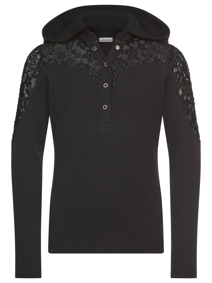 Kapuzenshirt in schwarz
