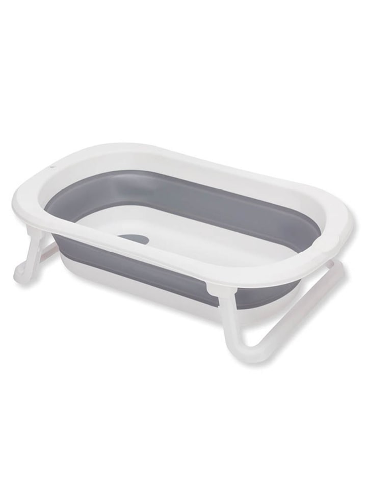 Faltbadewanne Orka mit ausklappbaren in weiss,grau