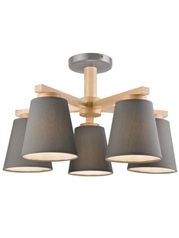 Deckenlampe (B)50 x (L)50 x (H)23 cm in Holz Grau