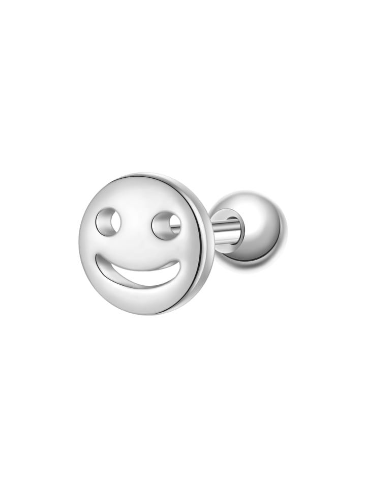 Piercing Lucky Face aus Sterling Silber in silber