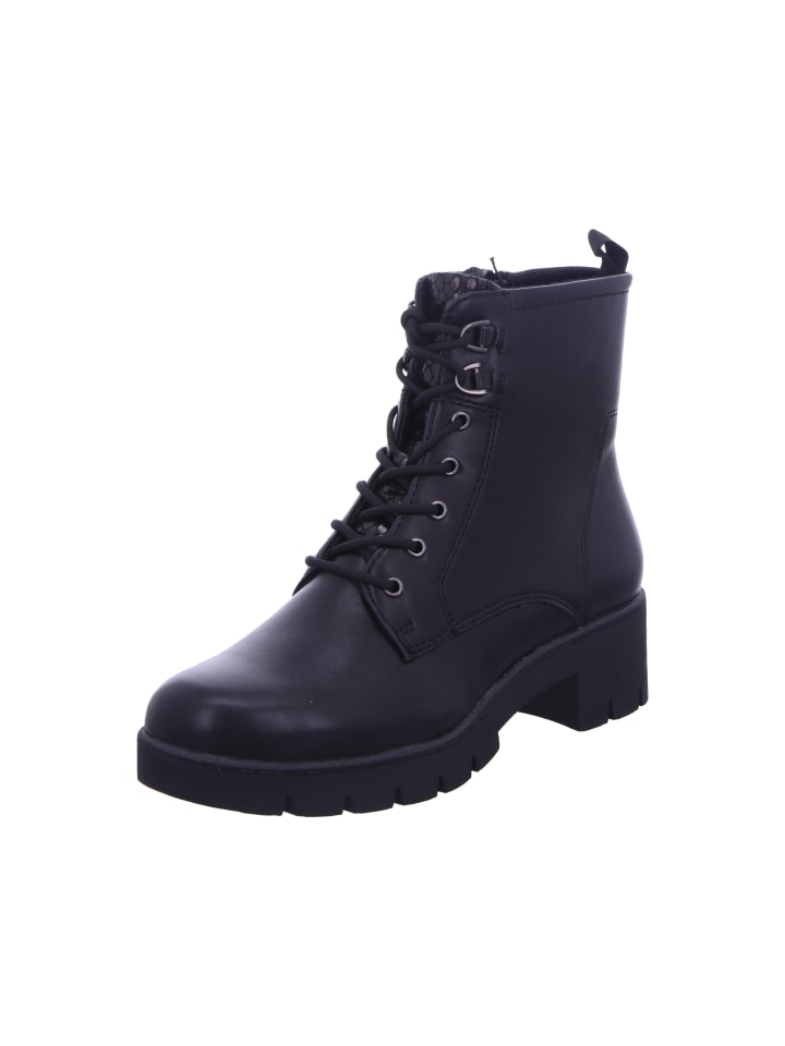Schnürstiefelette in schwarz