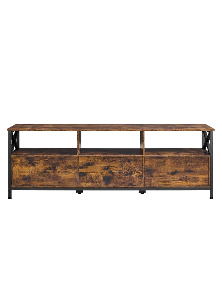 TV-Schrank Daxton in Braun-Schwarz - (B)40 x (H)50 x (T)147 cm