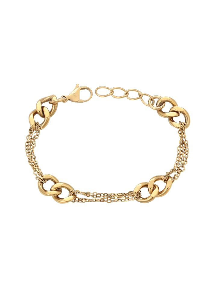 Women Multi-Strand Chain Link Bracelet in Gold