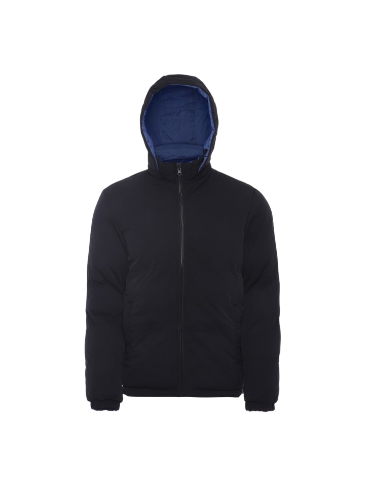 Herren Wattierte Blousonjacke in Schwarz Königsblau