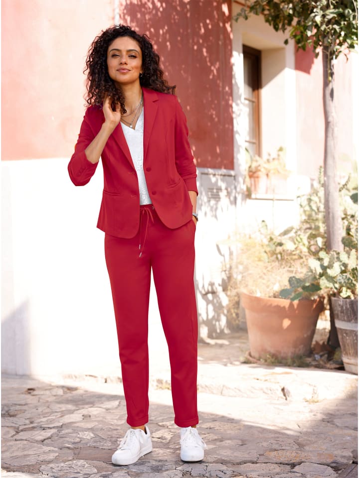Jersey-Blazer in rot
