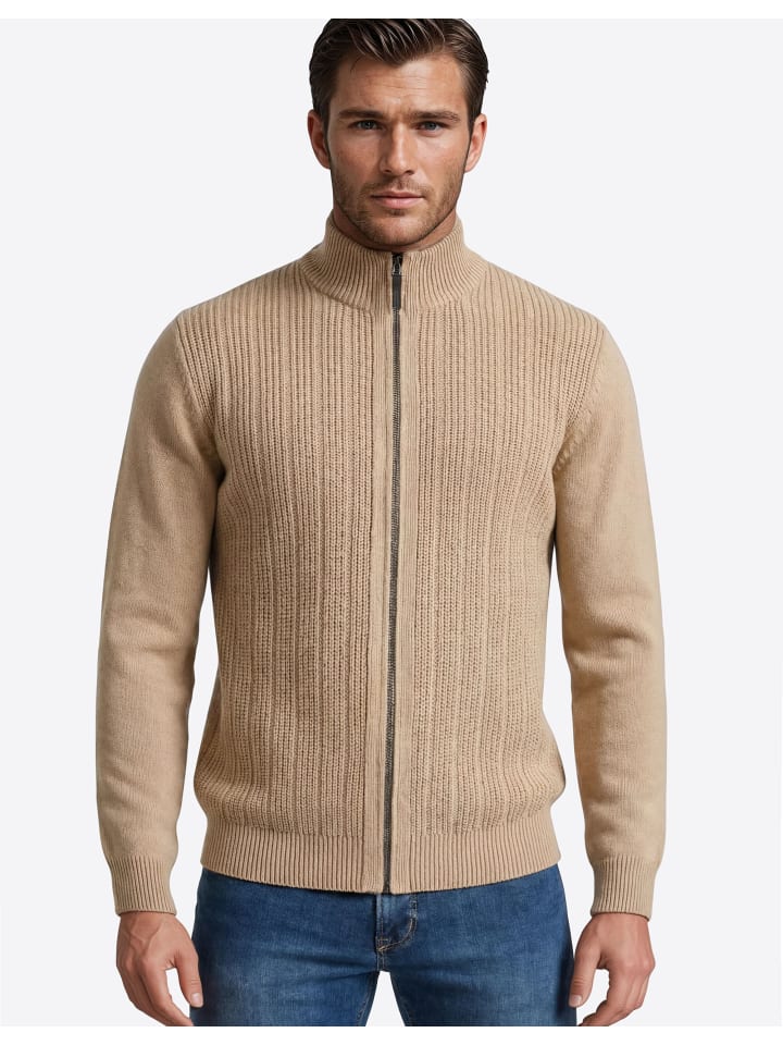 Strickjacke in Tigers Eye