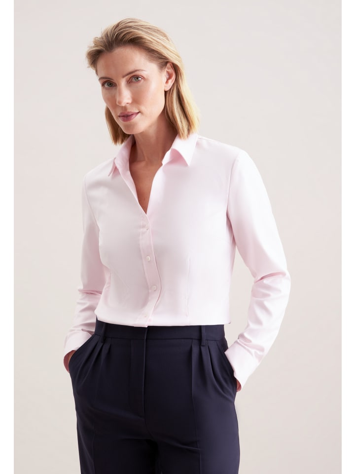 Hemdbluse Slim in Rosa