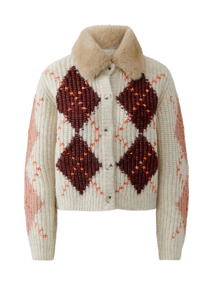 Strickjacke in lt stone red