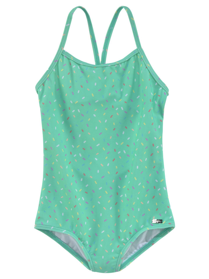 Badeanzug in mint-bedruckt