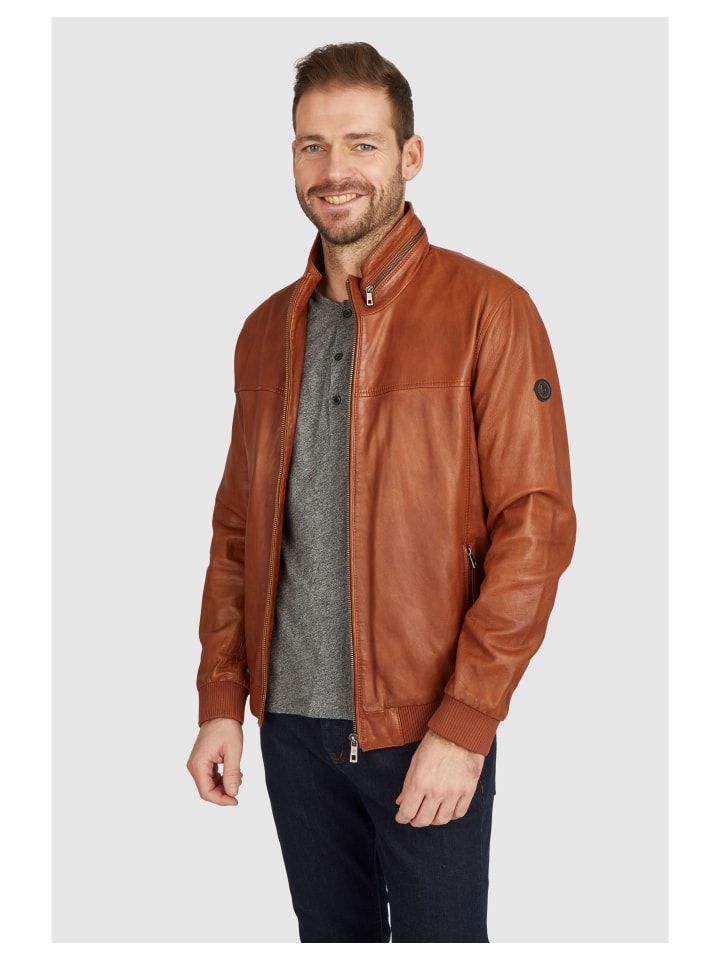 Lederjacke BUFABIANO in Cognac
