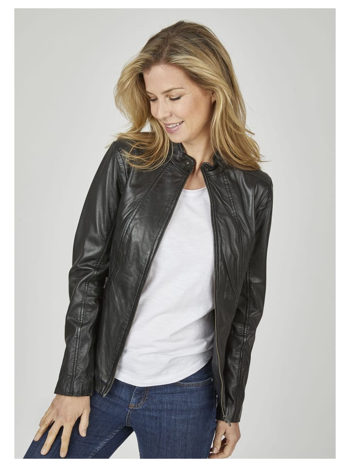 Lederjacke SEJACKY in schwarz