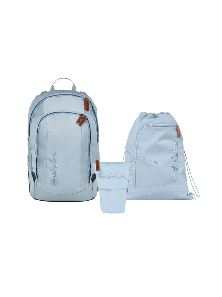 Schulrucksack-Set AIR "Nordic Ice Blue" 3-teilig in Blau