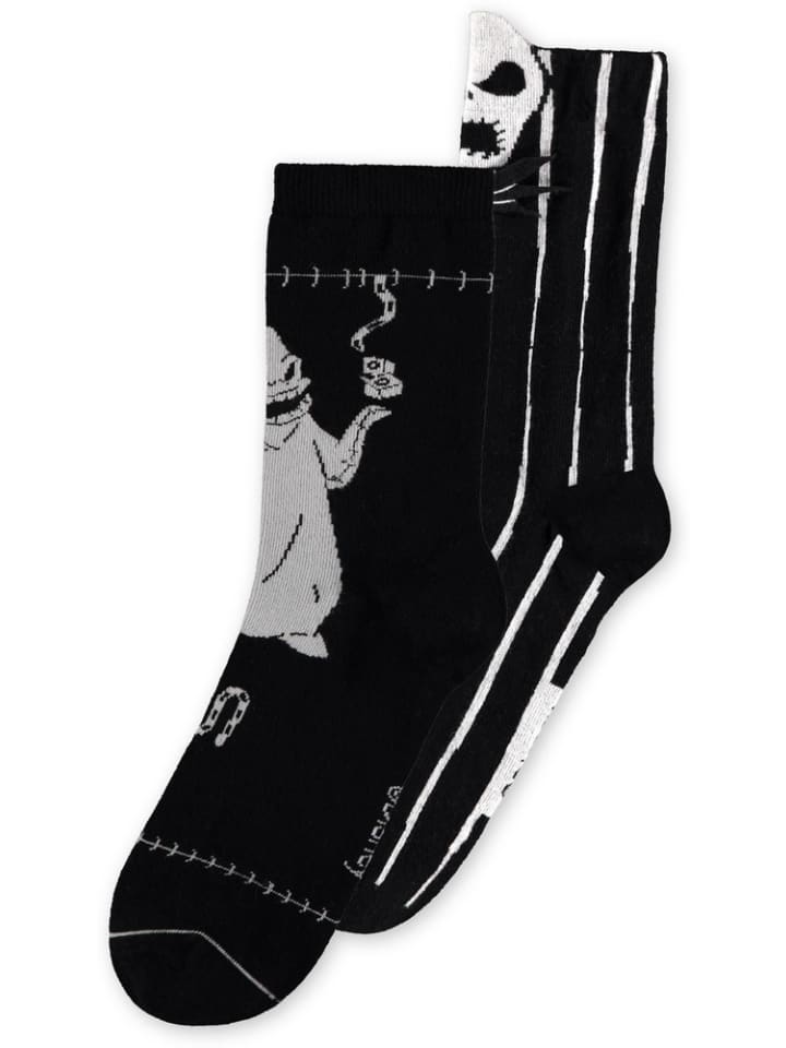 Socke "Nightmare Before Christmas - Novelty Socks (2Pack)" in Schwarz