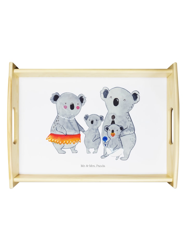 Servierplatte Koala Familie ohne Spruch in Weiß
