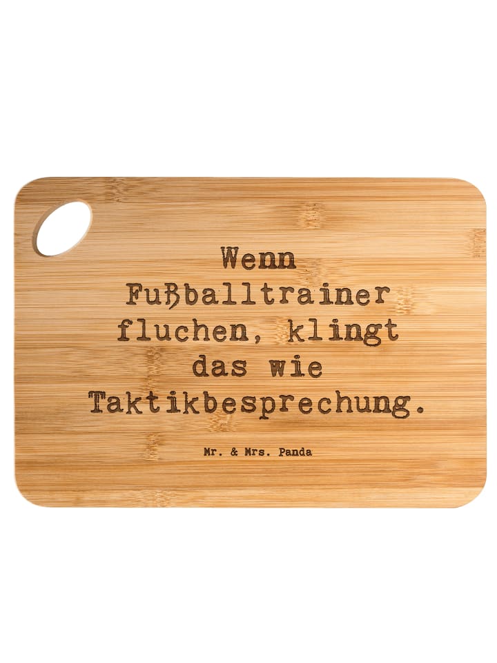 Holzbrettchen Spruch Fußballtrainer Taktik mit ... in Braun