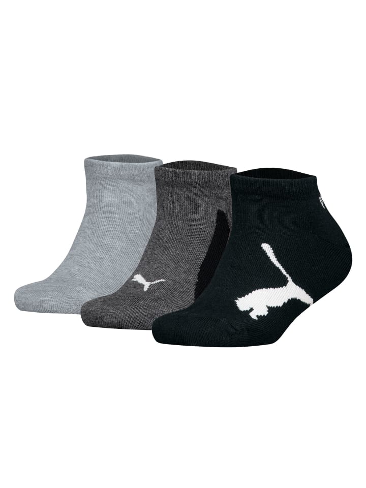 Socken 3er Pack in Schwarz/Grau