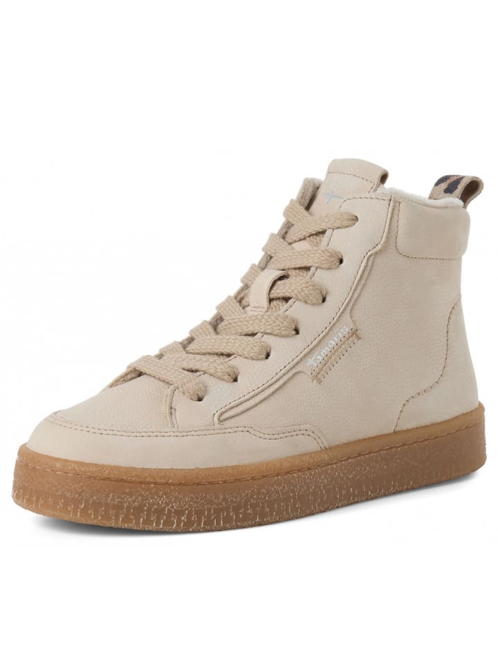 Schnürstiefel in Beige