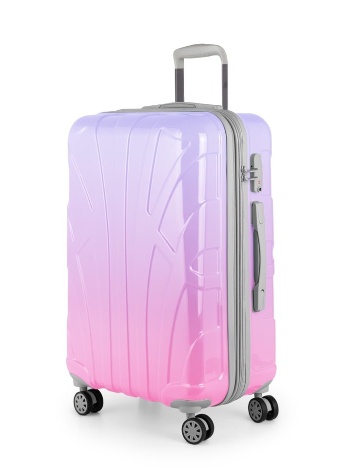 mittelgroßer Hartschalen-Koffer Check-In Reisekoffer Trolley TSA 68L in Sakura