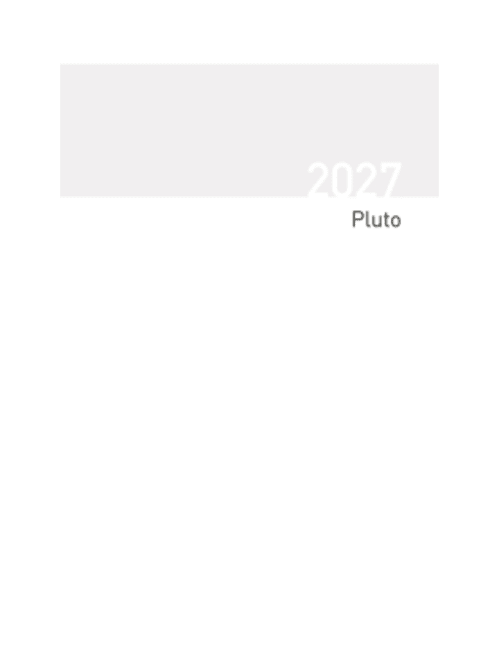 Kalender - Taschenkalender Pluto geheftet Einlage 2027