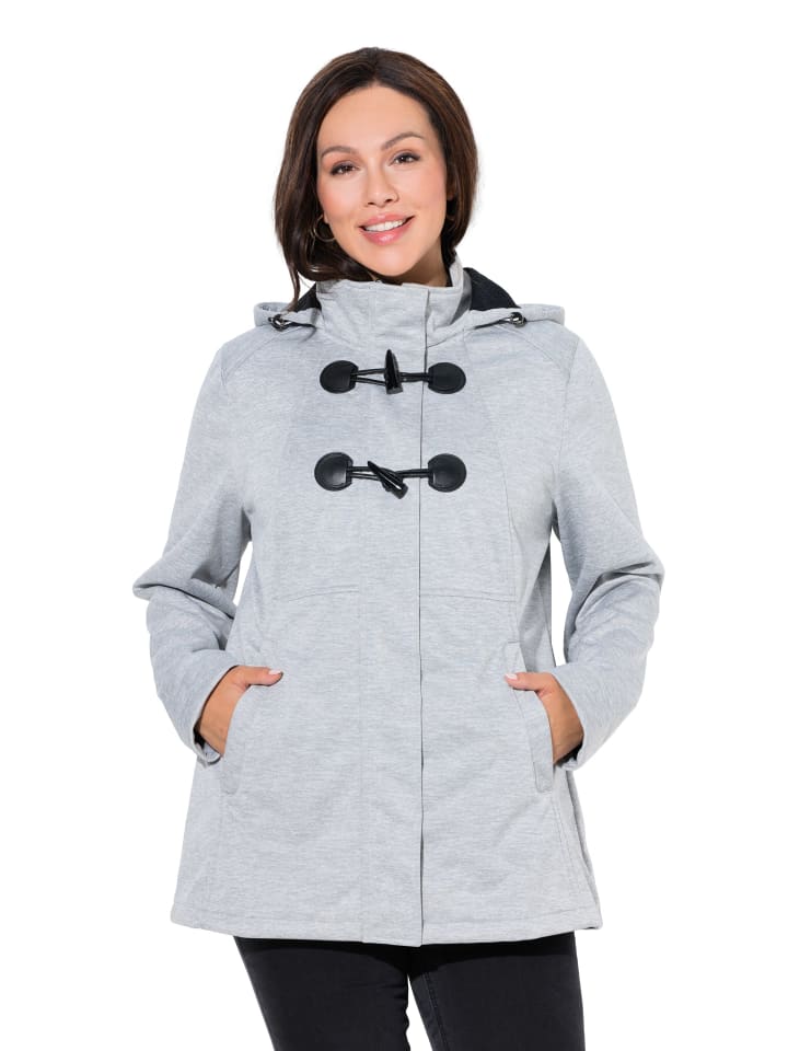 Softshelljacke in hellgrau mélange