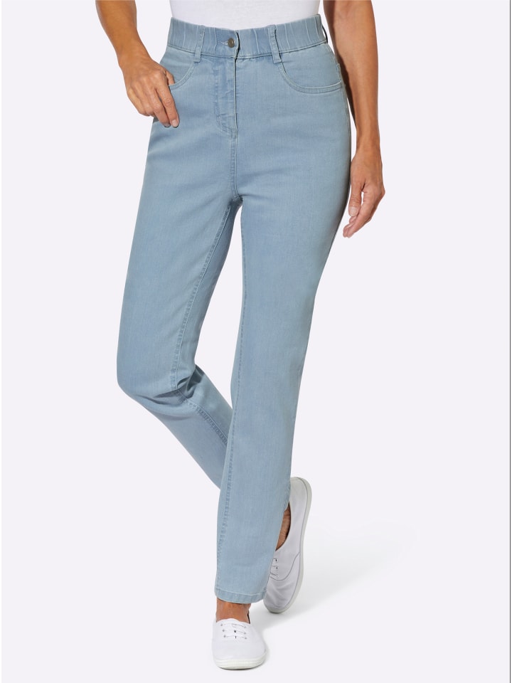 Jeans in blue-bleached