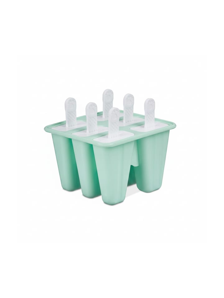 6x Eisform in Türkis/ Weiß