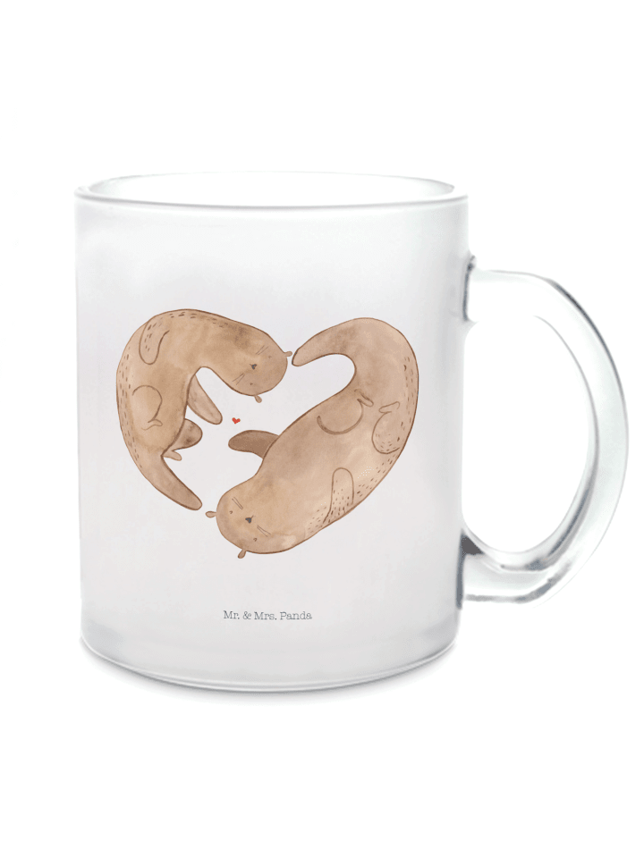 Kaffeetasse Otter Herz ohne Spruch in Transparent