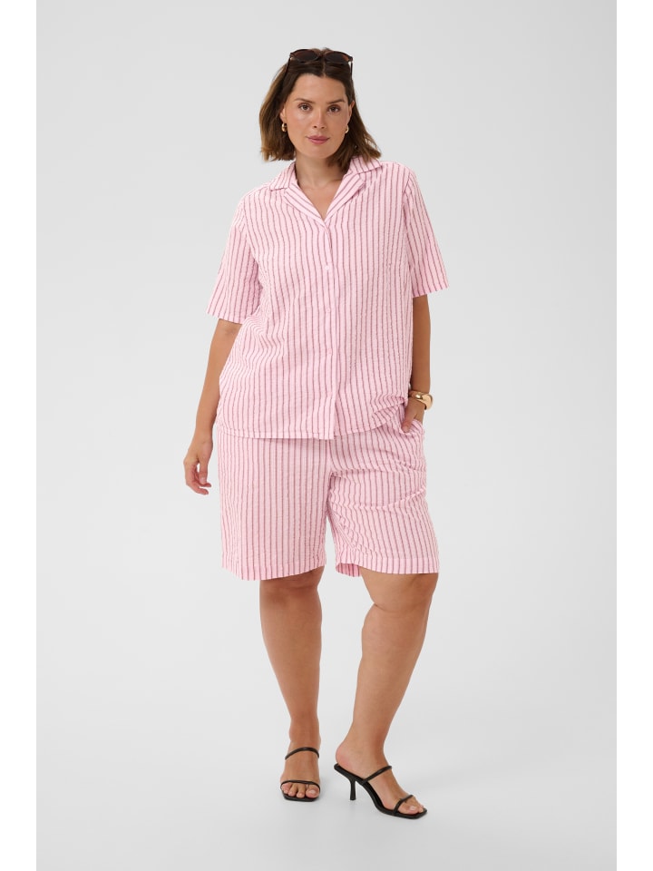 Kurzarmhemd KClary Regular fit in Ballerina White Henna Stripe