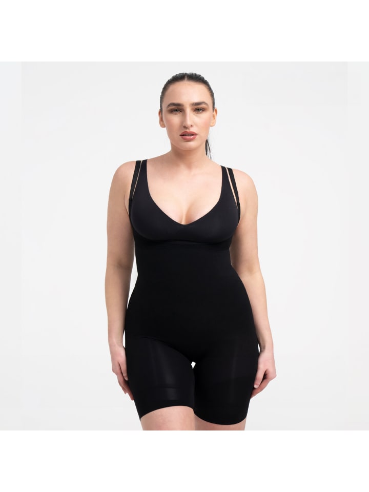 Bodysuit Sculpting Shapewear mit offener Brust in Schwarz