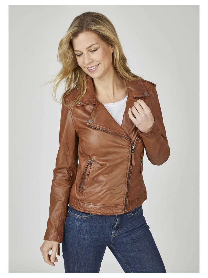 Lederjacke SEVALBONA in Cognac