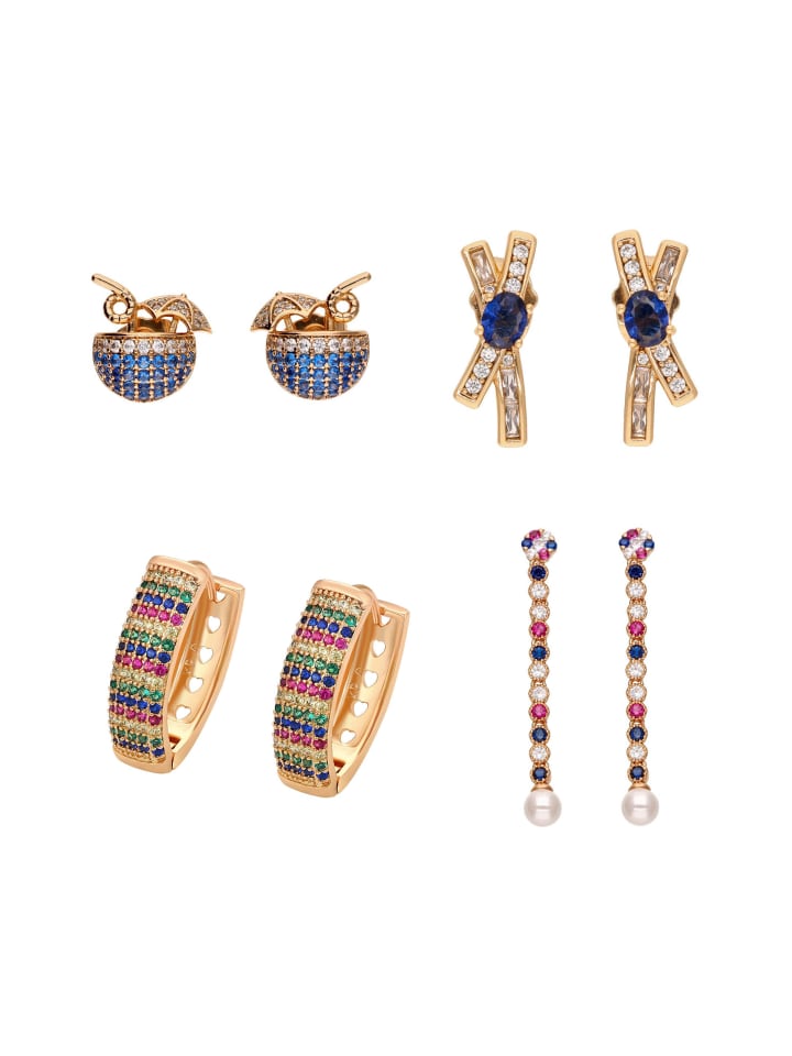 Women Earrings Set in gold
