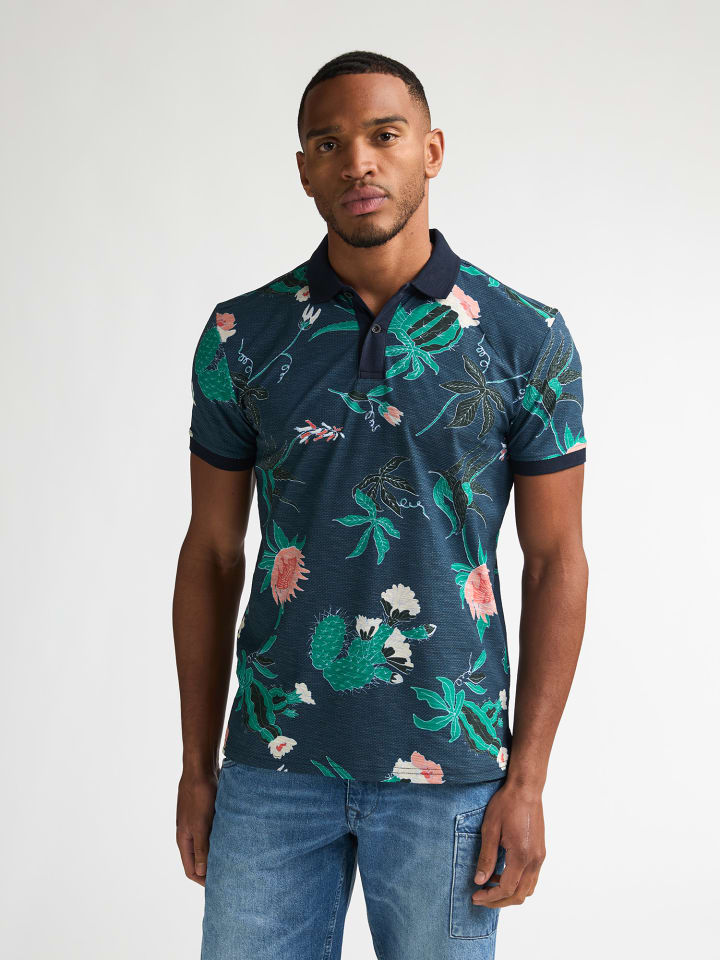 Piqué-Poloshirt Nitro in Blau