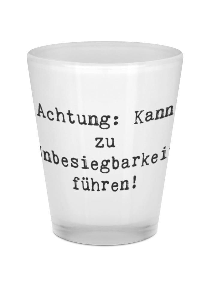 Schnapsglas Spruch Schnapsglas Unbesiegbarkeit ... in Transparent
