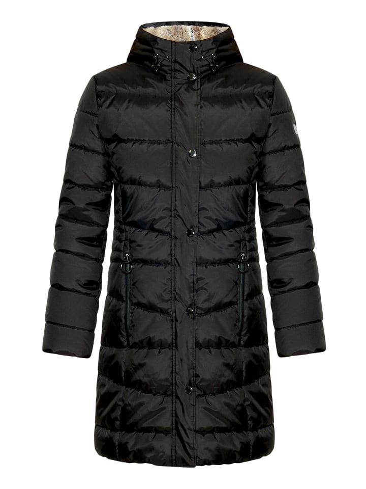 Outdoorjacke mit Kapuze in Schwarz