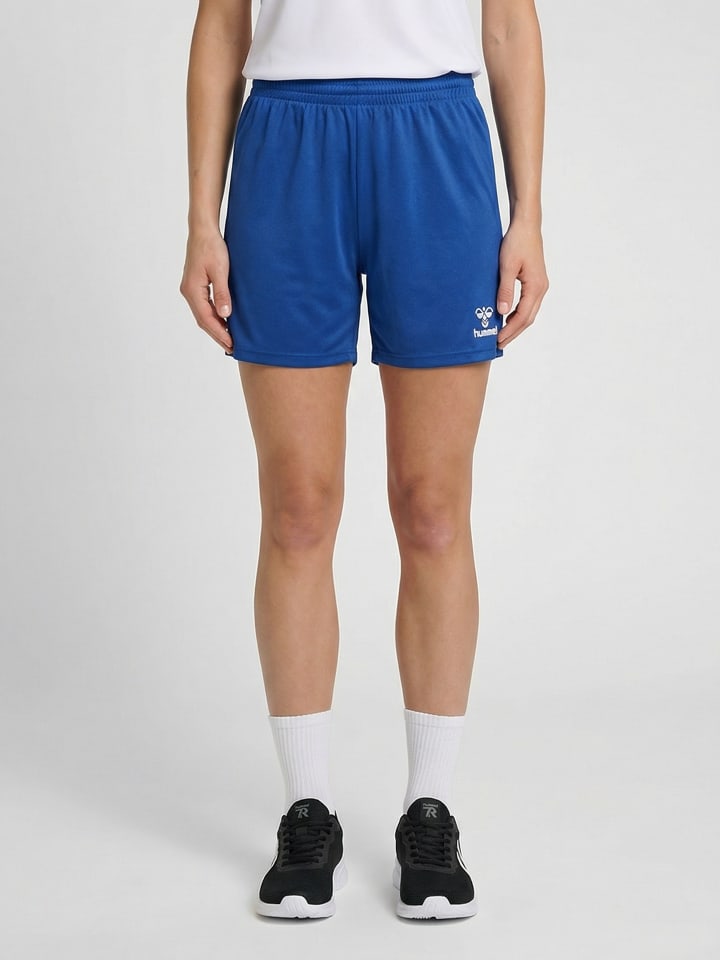 Kurze Hose Hmlessential Damen in TRUE BLUE