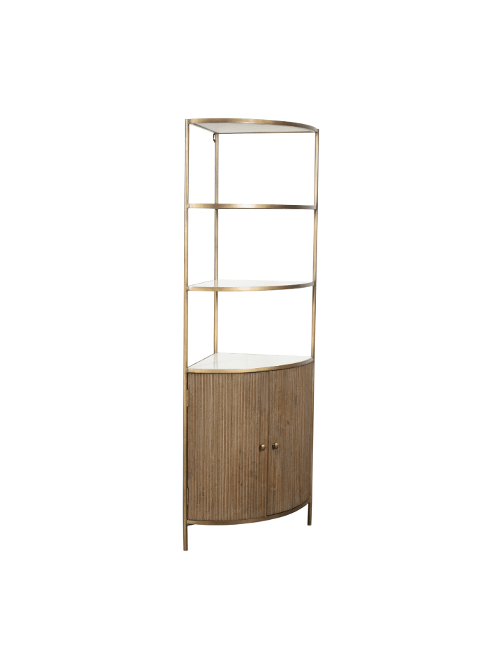 Eckregal BUREN in Beige - (W)59 x (H)193 x (L)42 cm