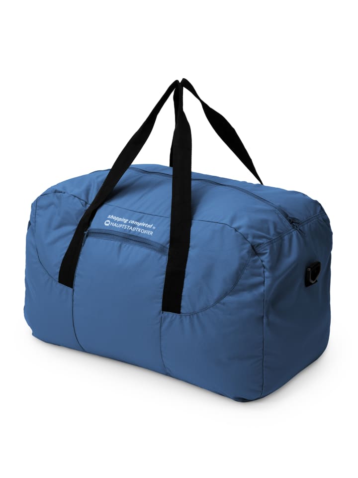 Faltbare Reisetasche, 55 L faltbar wasserfest RipStop-Stoff in Dunkelblau