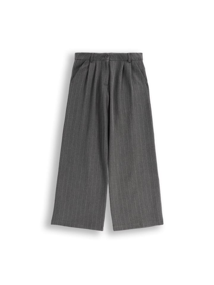 Weite Stoffhose in grau