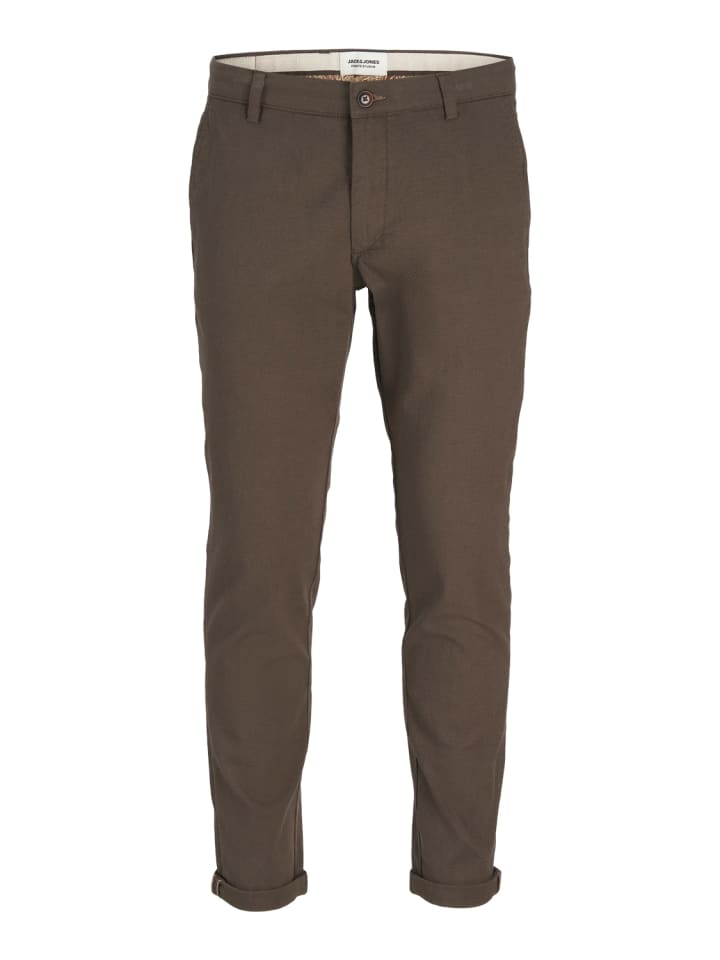 Stoffhose / Chino JPSTMARCO JJFURY slim in Braun