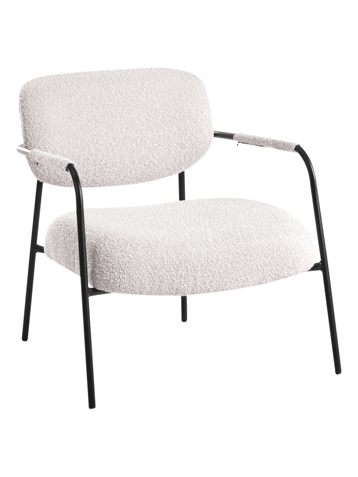 Sessel AUSVIKA in Beige/Schwarz - (W) 70 x (H) 7 x (L) 71 cm