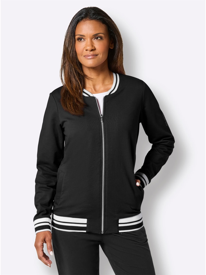 Jacke in schwarz-weiß