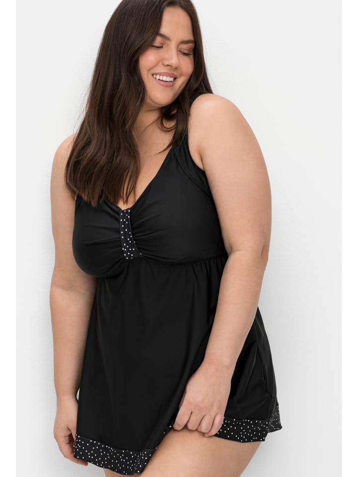 Tankini-Top in schwarz gepunktet
