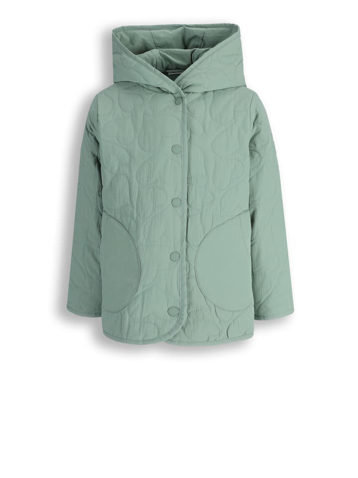 Übergangsjacke mit kapuze in grün