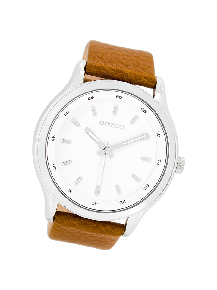 Analog-Armbanduhr Oozoo Timepieces braun extra groß (ca. 50mm)